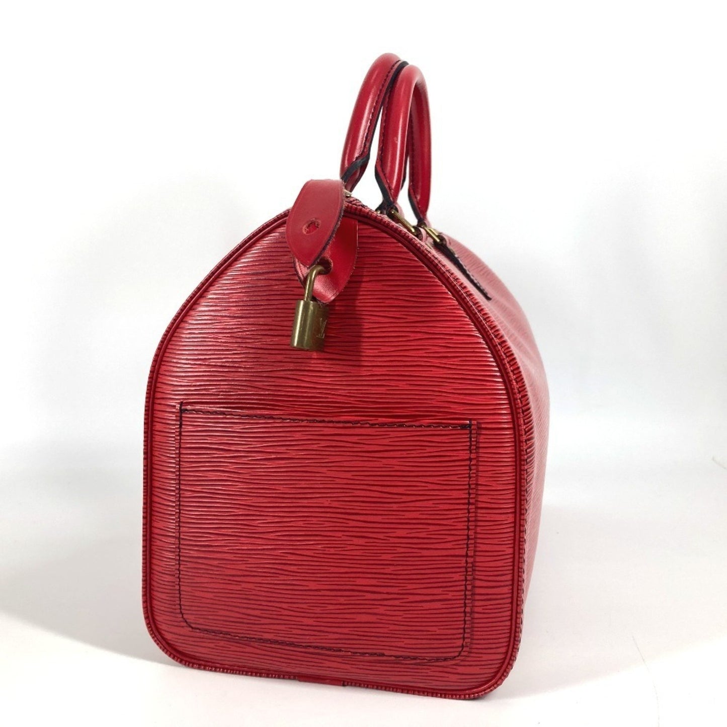Louis Vuitton Speedy 30, Red, Leather, handbag