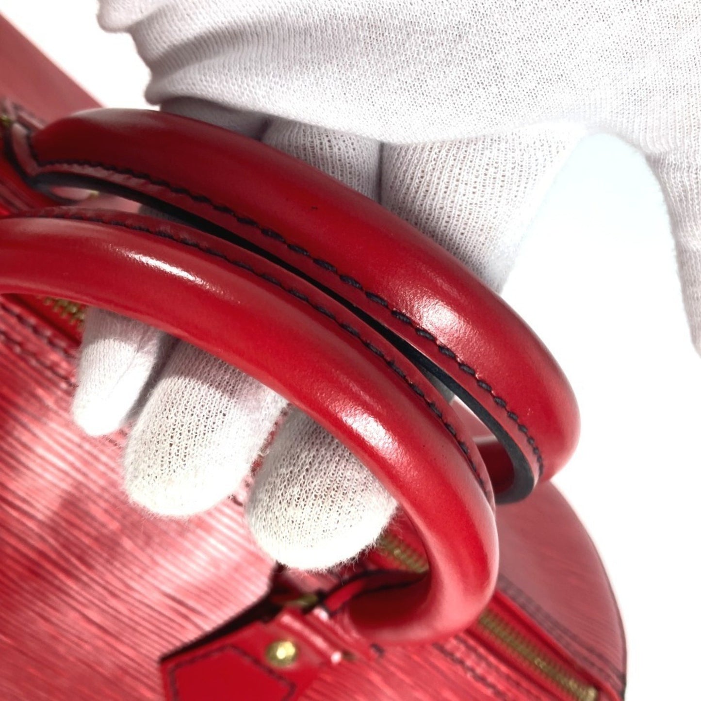 Louis Vuitton Speedy 30, Red, Leather, handbag