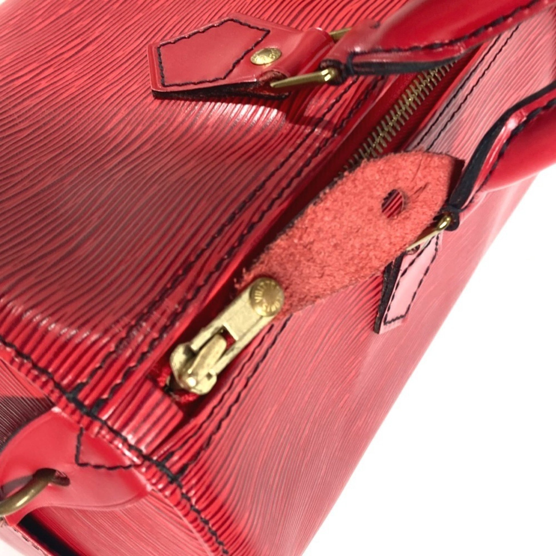 Louis Vuitton Speedy 30, Red, Leather, handbag