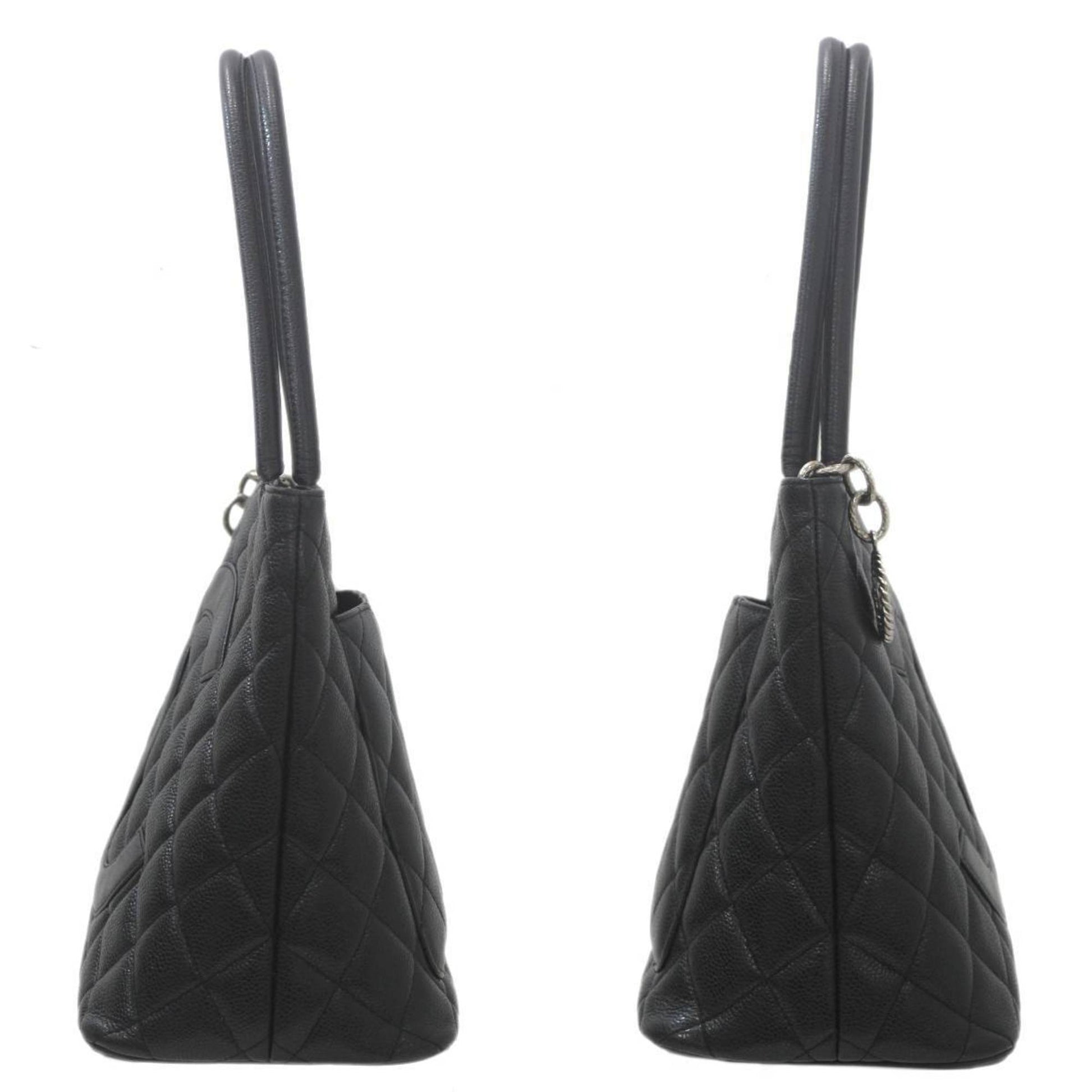 Chanel Medaillon, Black, Leather, tote