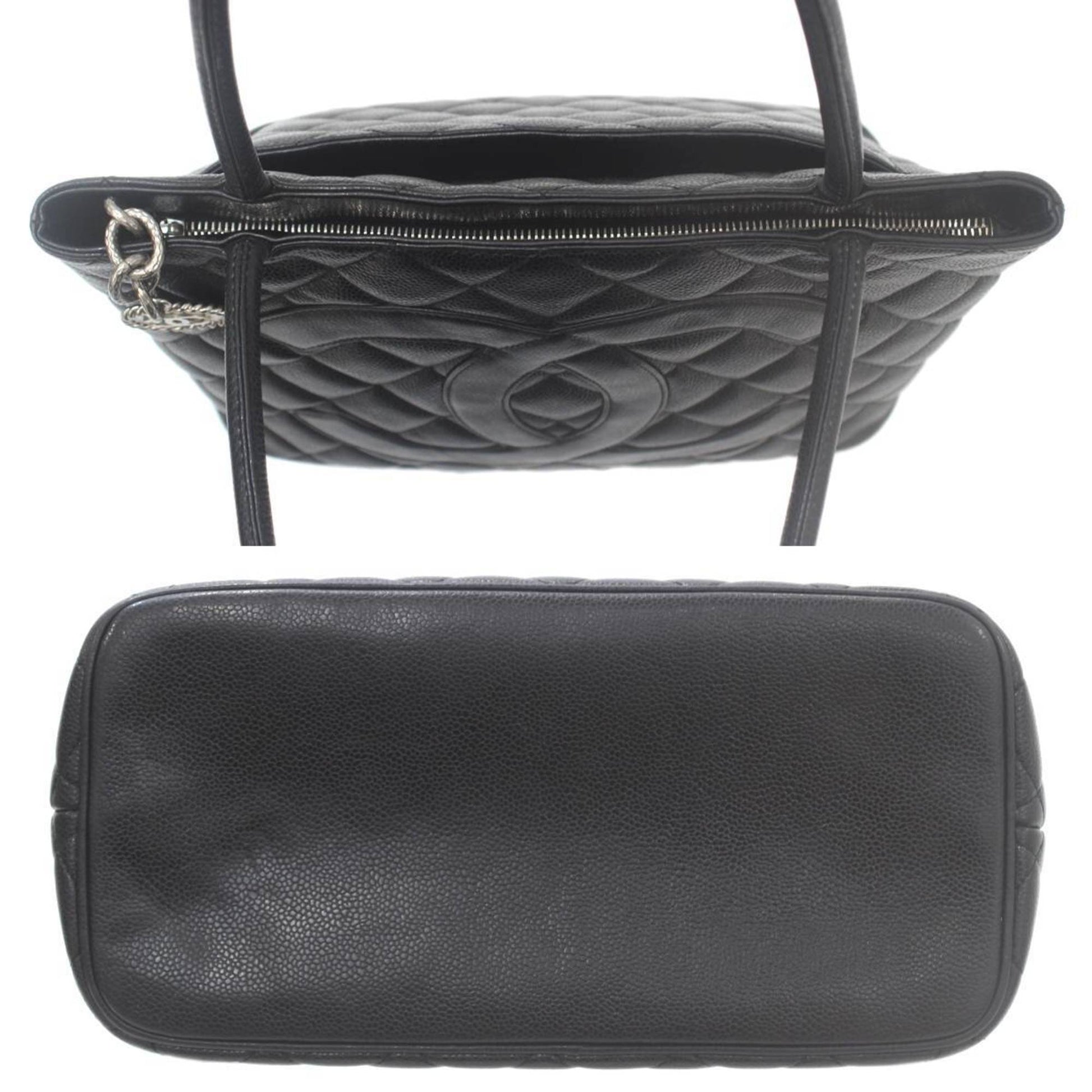 Chanel Medaillon, Black, Leather, tote