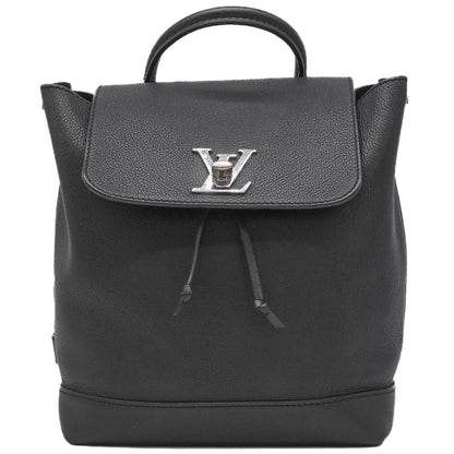 Louis Vuitton Lockme, Black, Leather, backpack