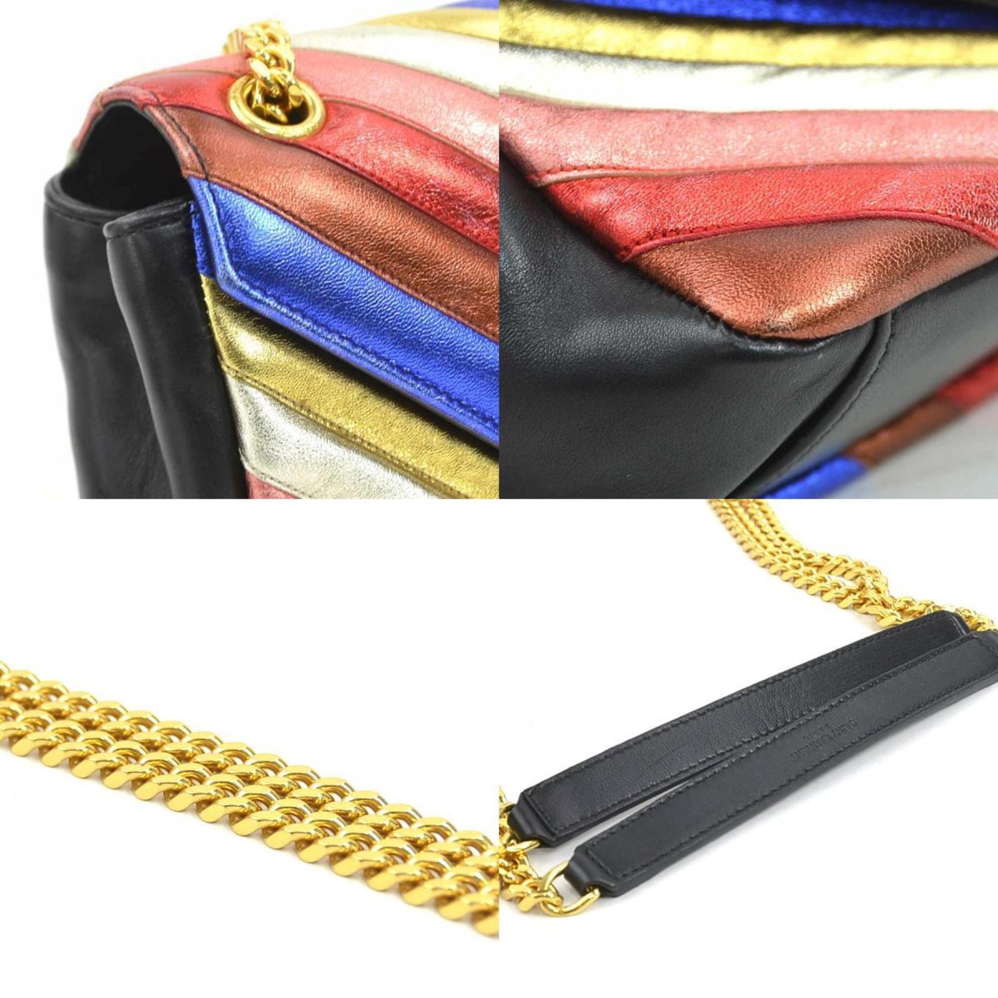 Saint Laurent Enveloppe, Black, Leather, shoulder