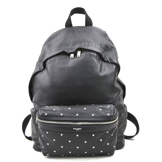 Saint Laurent City Backpack, Black, Leather, backpack