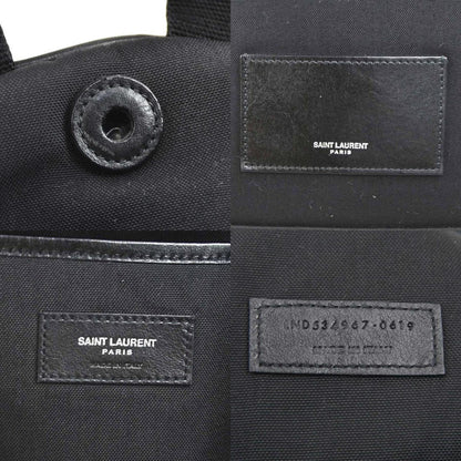 Saint Laurent City Backpack, Black, Leather, backpack