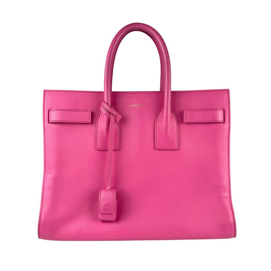 Saint Laurent Sac de jour, Pink, Leather, handbag