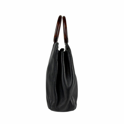Chanel Coco Mark, Black, Leather, handbag