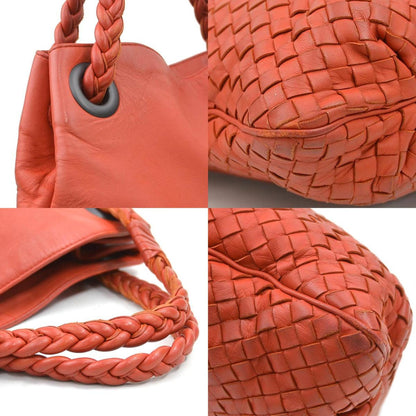 Bottega Veneta Intrecciato, Orange, Leather, handbag