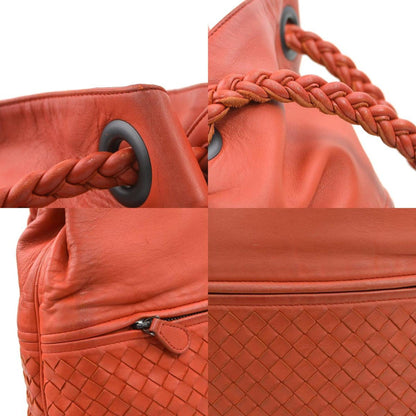 Bottega Veneta Intrecciato, Orange, Leather, handbag