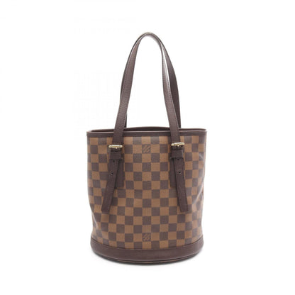 Louis Vuitton Bucket, Brown, "CANVAS, LEATHER", tote