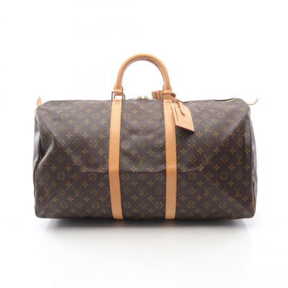 Louis Vuitton Keepall 55, Brown, Canvas, travel