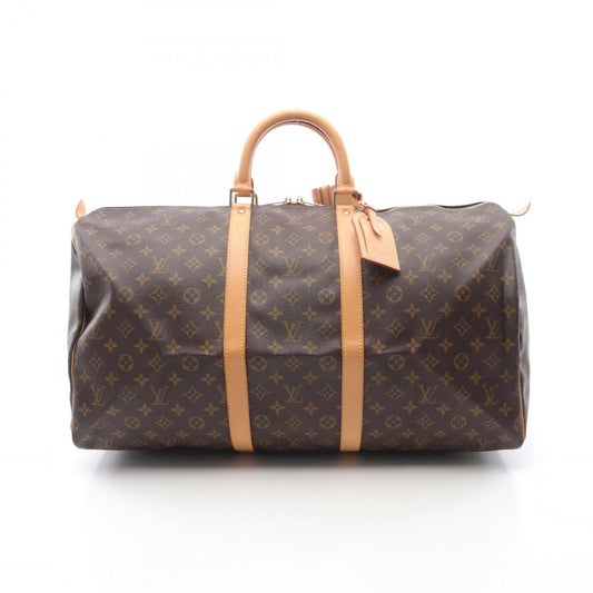 Louis Vuitton Keepall 55, Brown, Canvas, travel