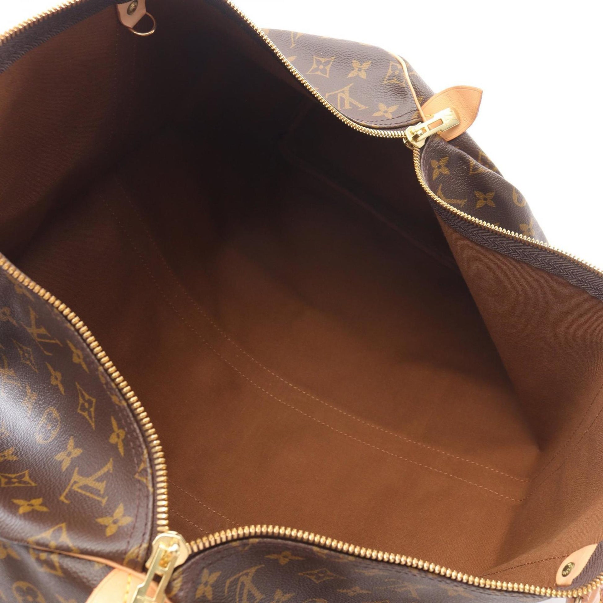 Louis Vuitton Keepall 55, Brown, Canvas, travel