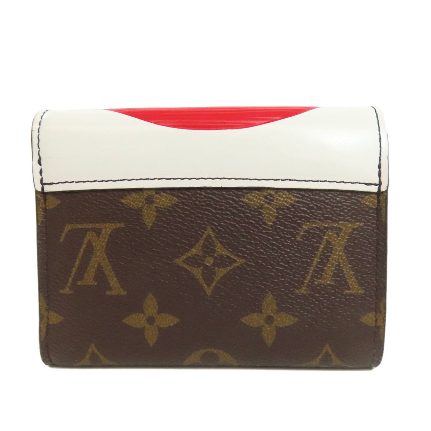 Louis Vuitton Kabuki, Red, "CANVAS, LEATHER", wallet