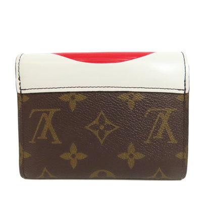 Louis Vuitton Kabuki, Red, "CANVAS, LEATHER", wallet