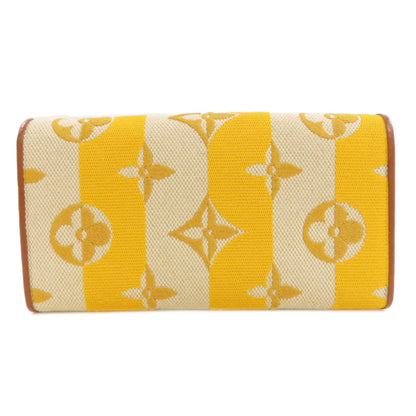 Louis Vuitton Capucines, Yellow, Canvas, wallet