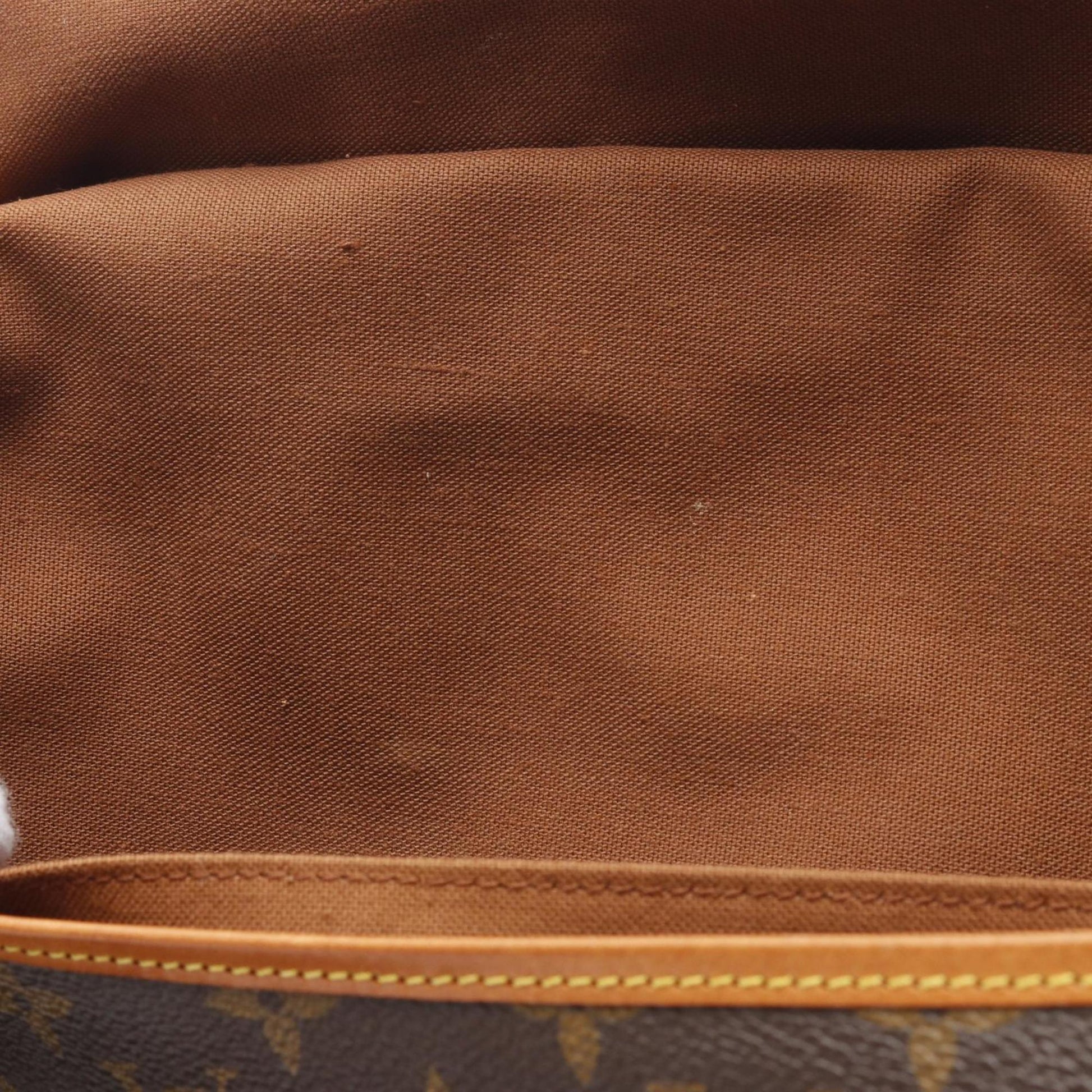 Louis Vuitton Saumur, Brown, "CANVAS, LEATHER", shoulder