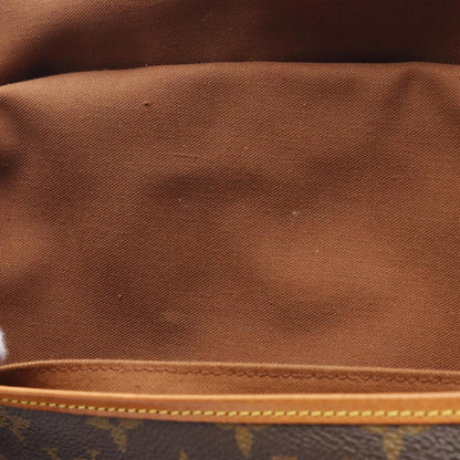 Louis Vuitton Saumur, Brown, "CANVAS, LEATHER", shoulder