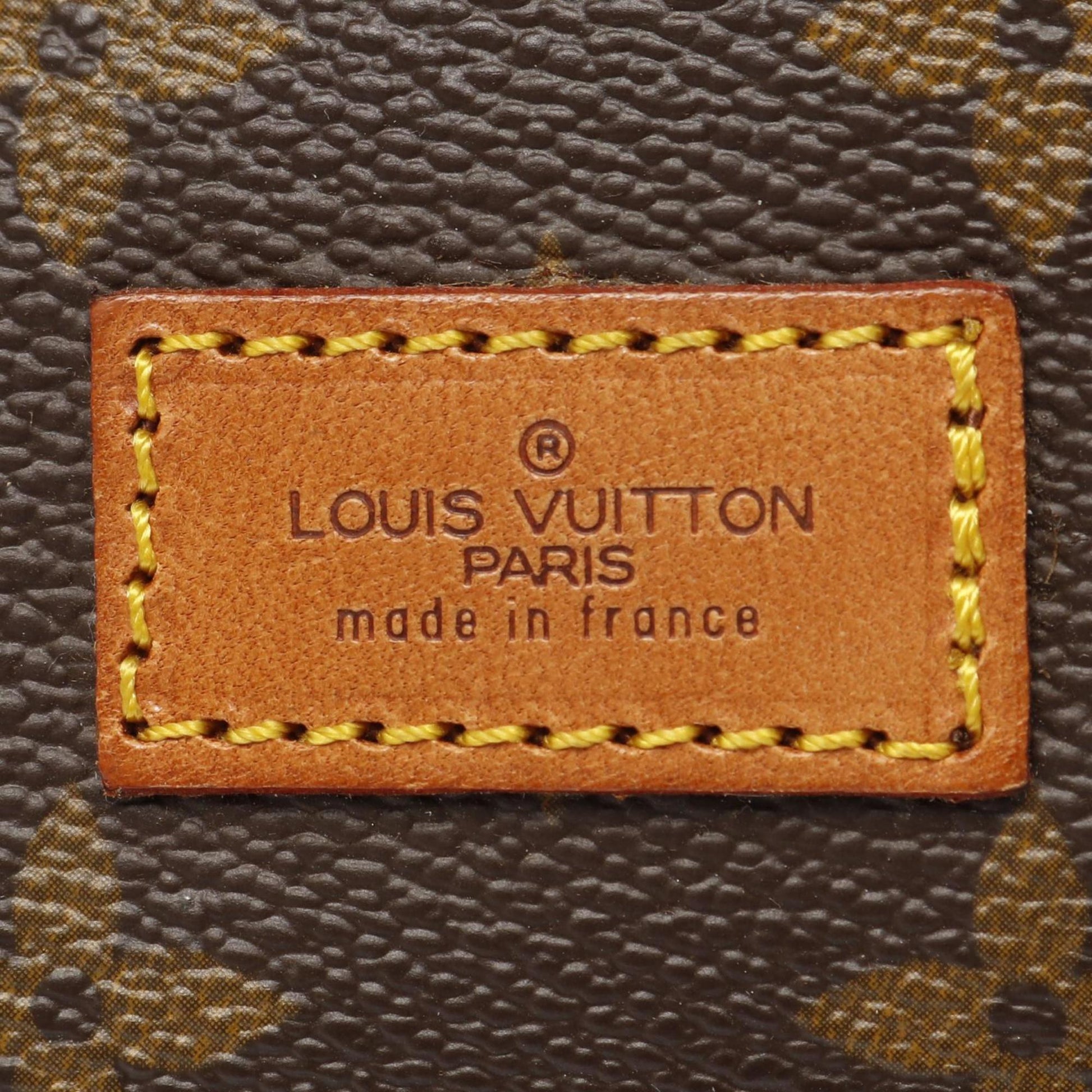 Louis Vuitton Saumur, Brown, "CANVAS, LEATHER", shoulder