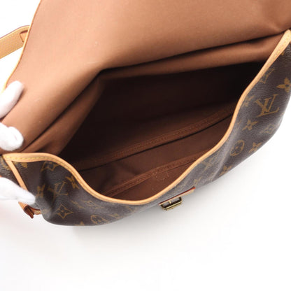 Louis Vuitton Saumur 30, Brown, "CANVAS, LEATHER", shoulder