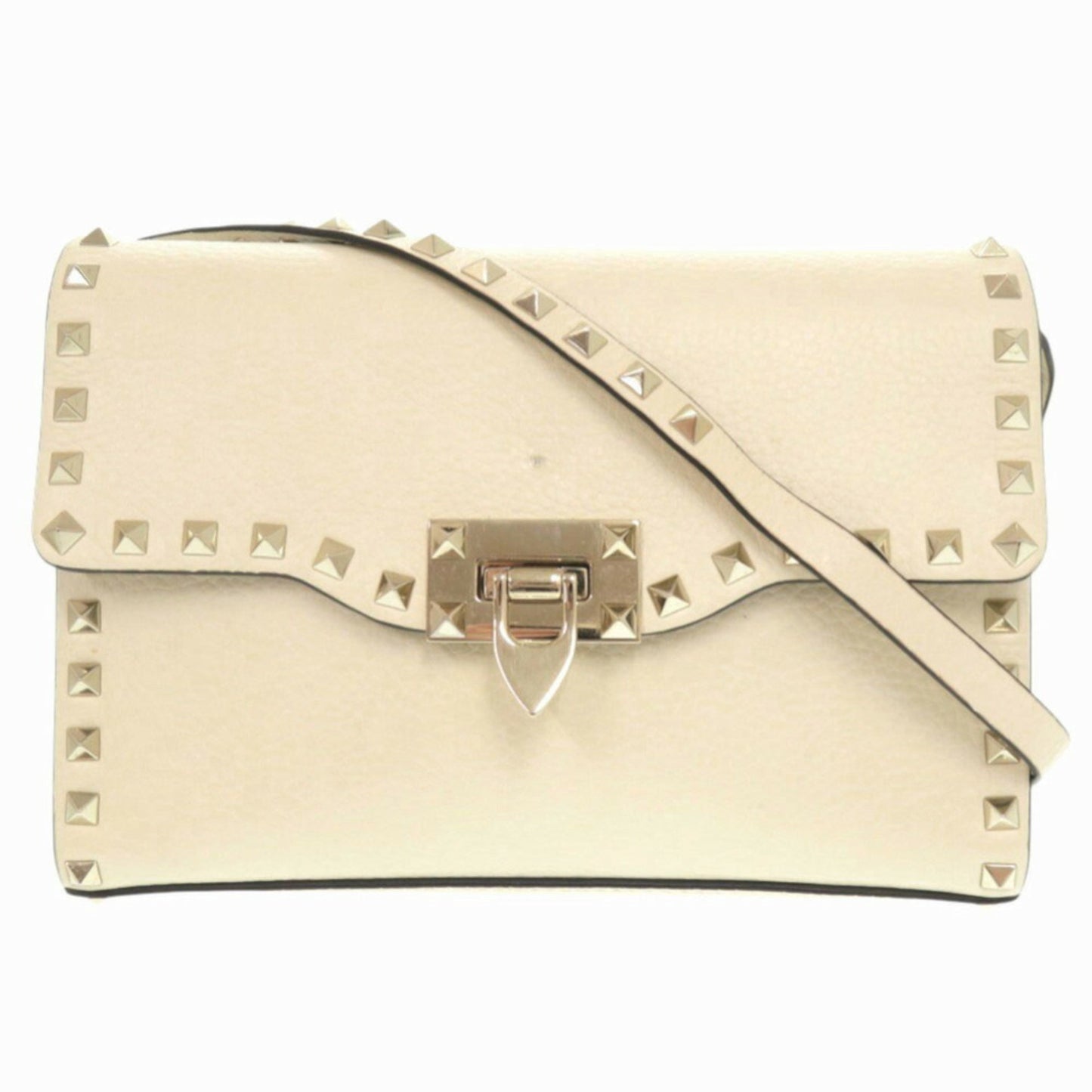Valentino Garavani Rockstud, Beige, Leather, shoulder