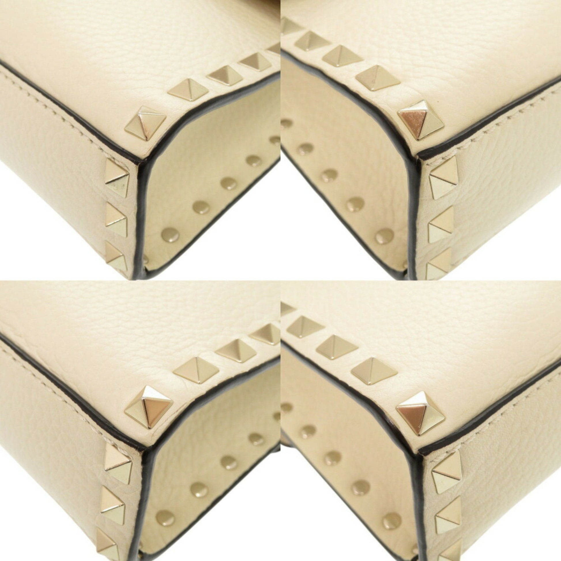 Valentino Garavani Rockstud, Beige, Leather, shoulder