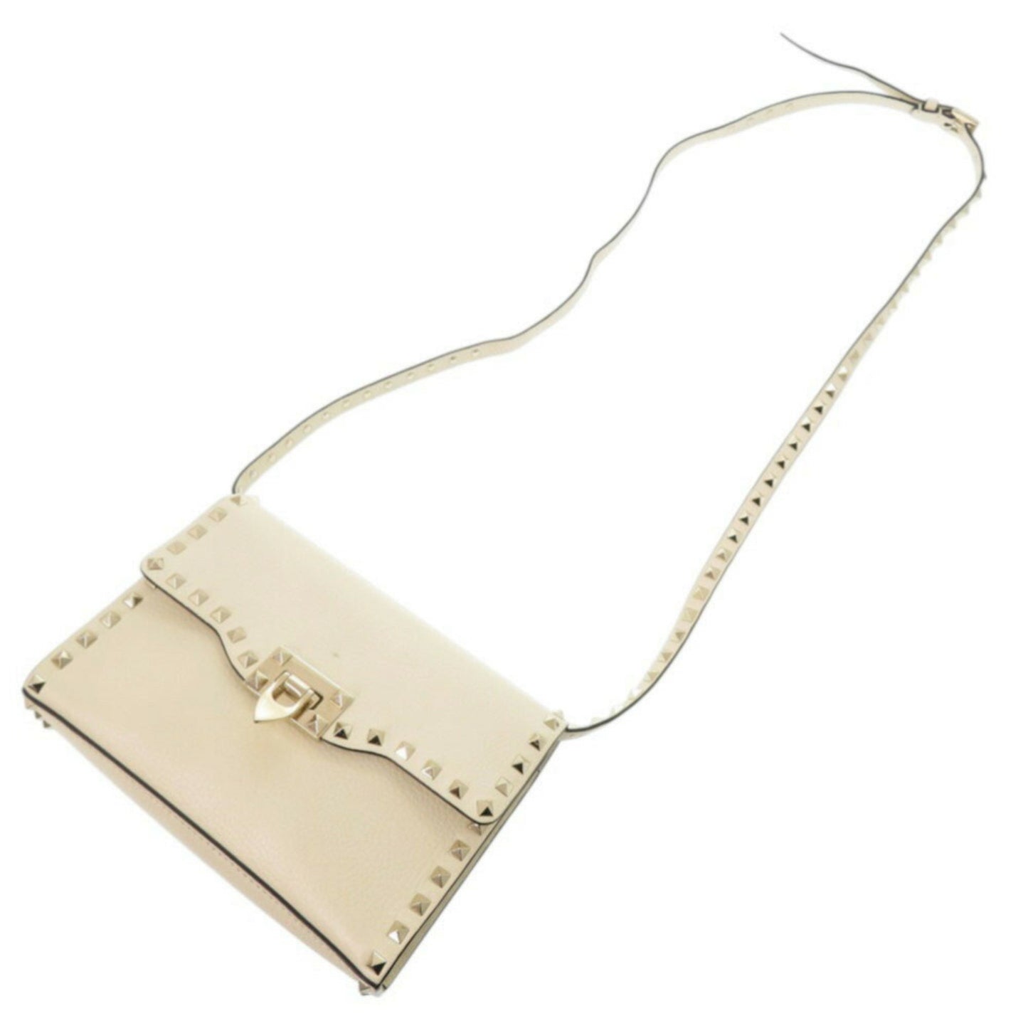 Valentino Garavani Rockstud, Beige, Leather, shoulder