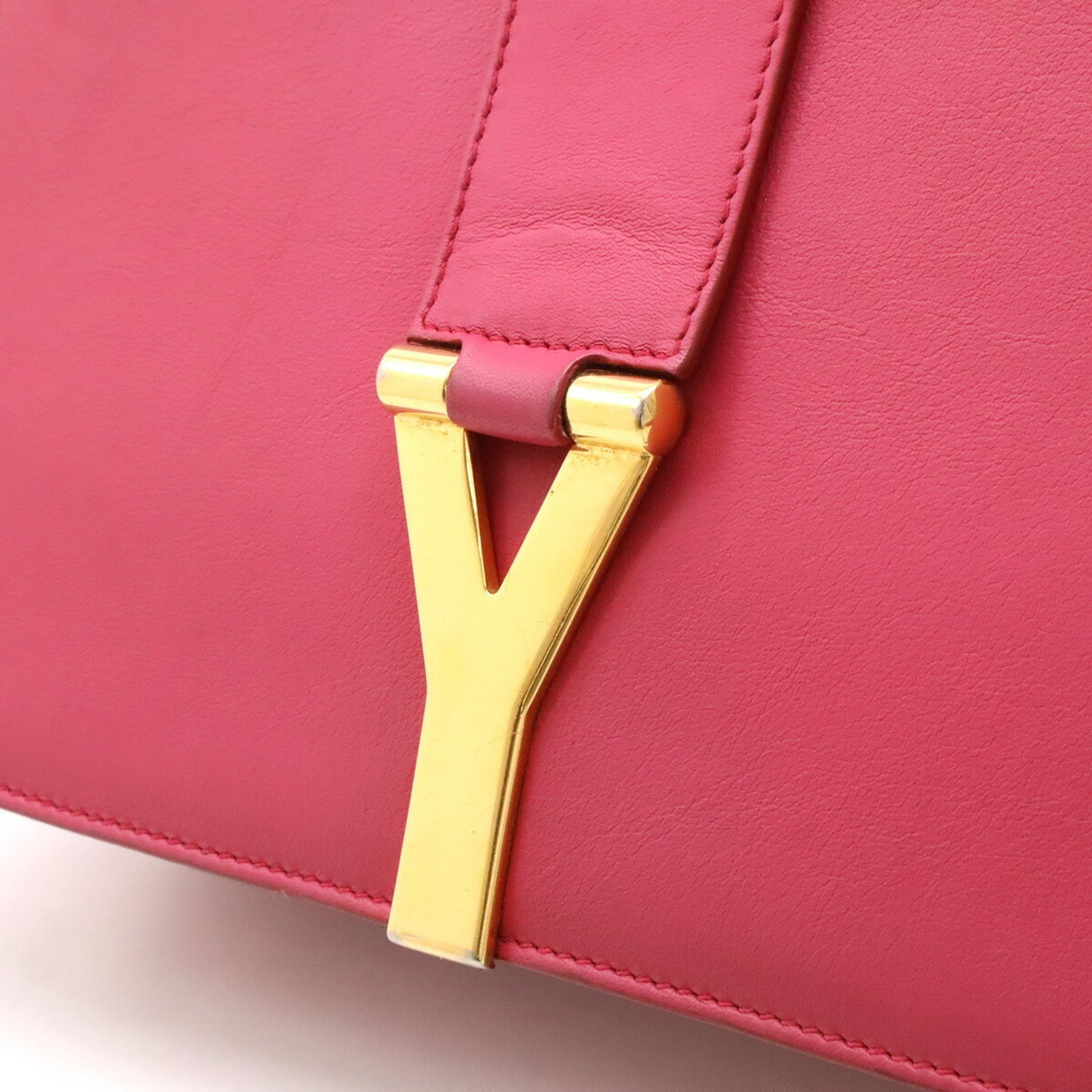 Saint Laurent Y line, Pink, Leather, shoulder