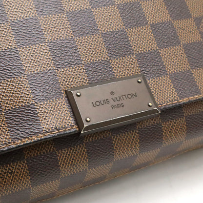 Louis Vuitton District, Brown, Canvas, shoulder