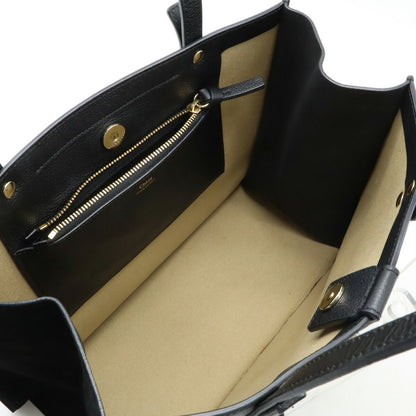Chloé Faye, Black, Leather, shoulder