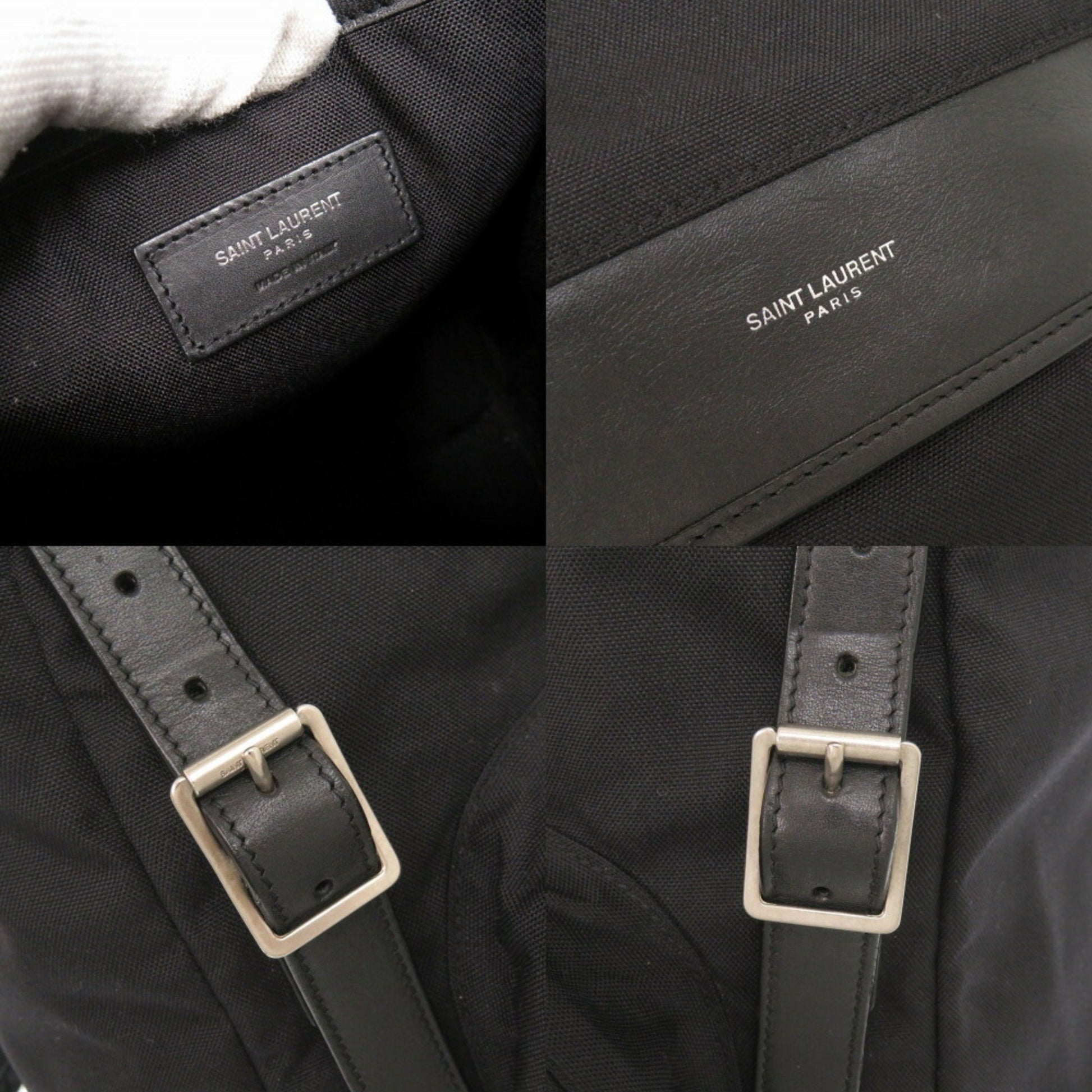 Saint Laurent -, Black, Synthetic, backpack