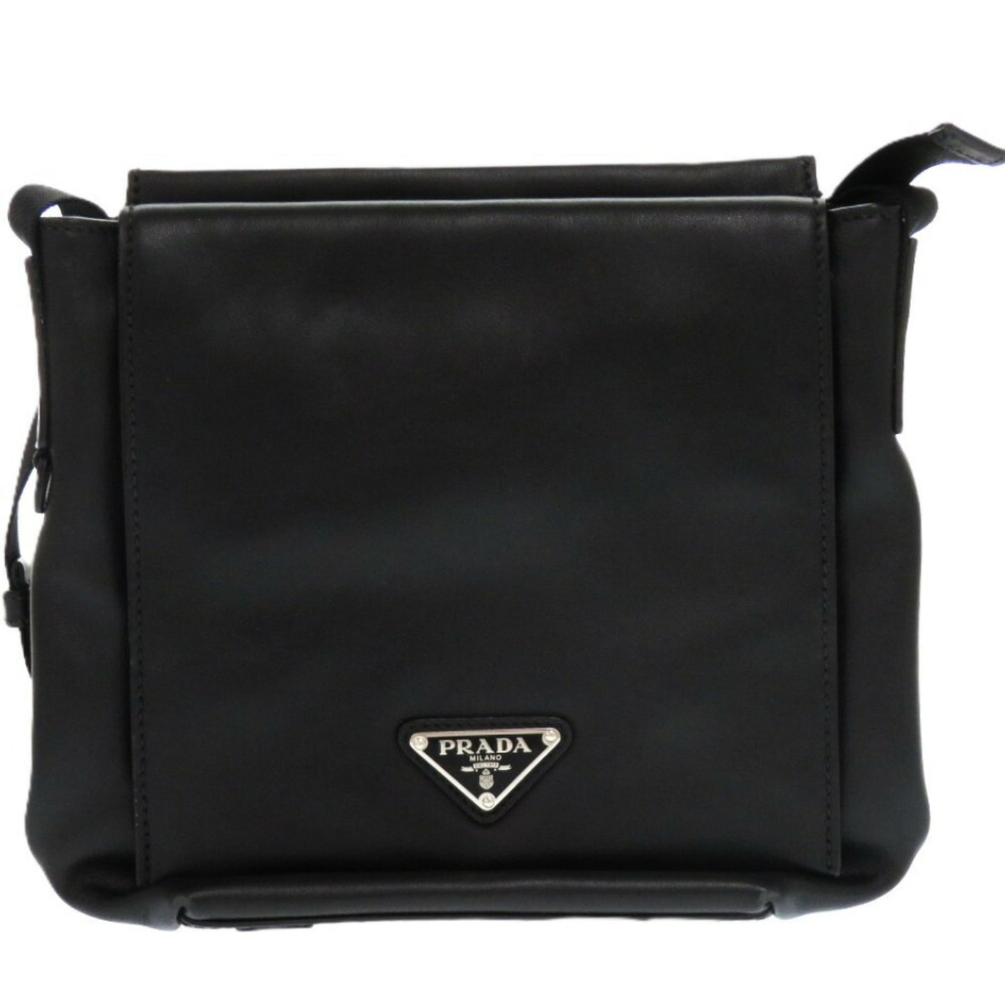 Prada, Black, Leather, shoulder