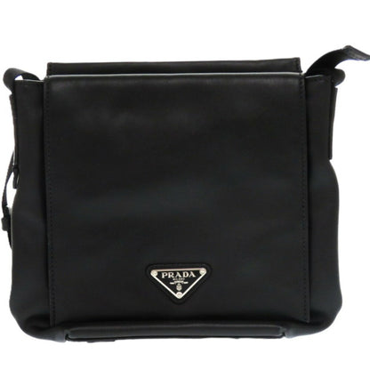Prada, Black, Leather, shoulder