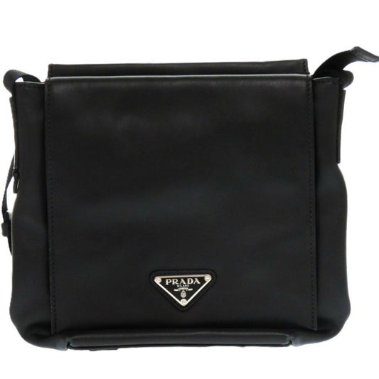Prada, Black, Leather, shoulder