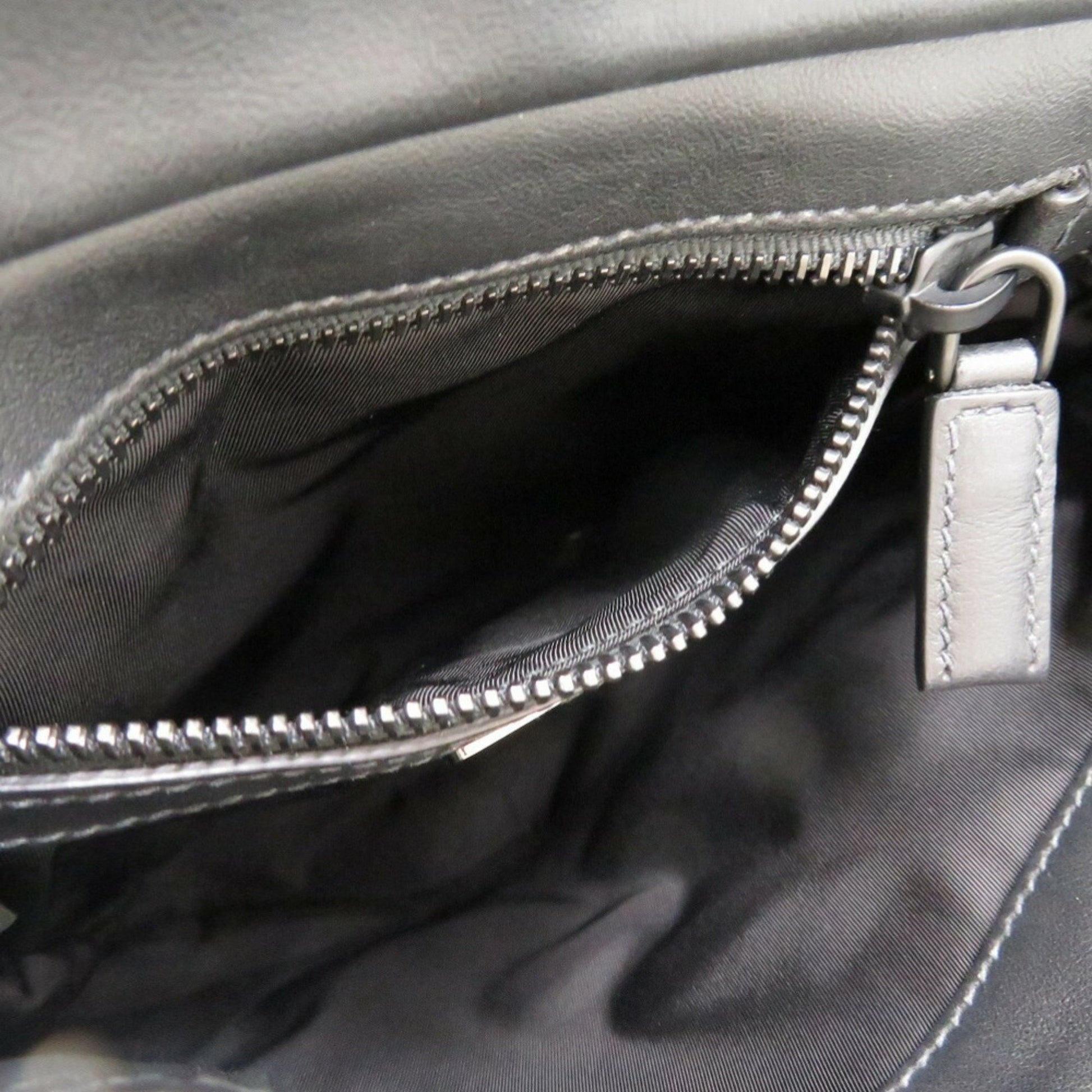 Prada, Black, Leather, shoulder
