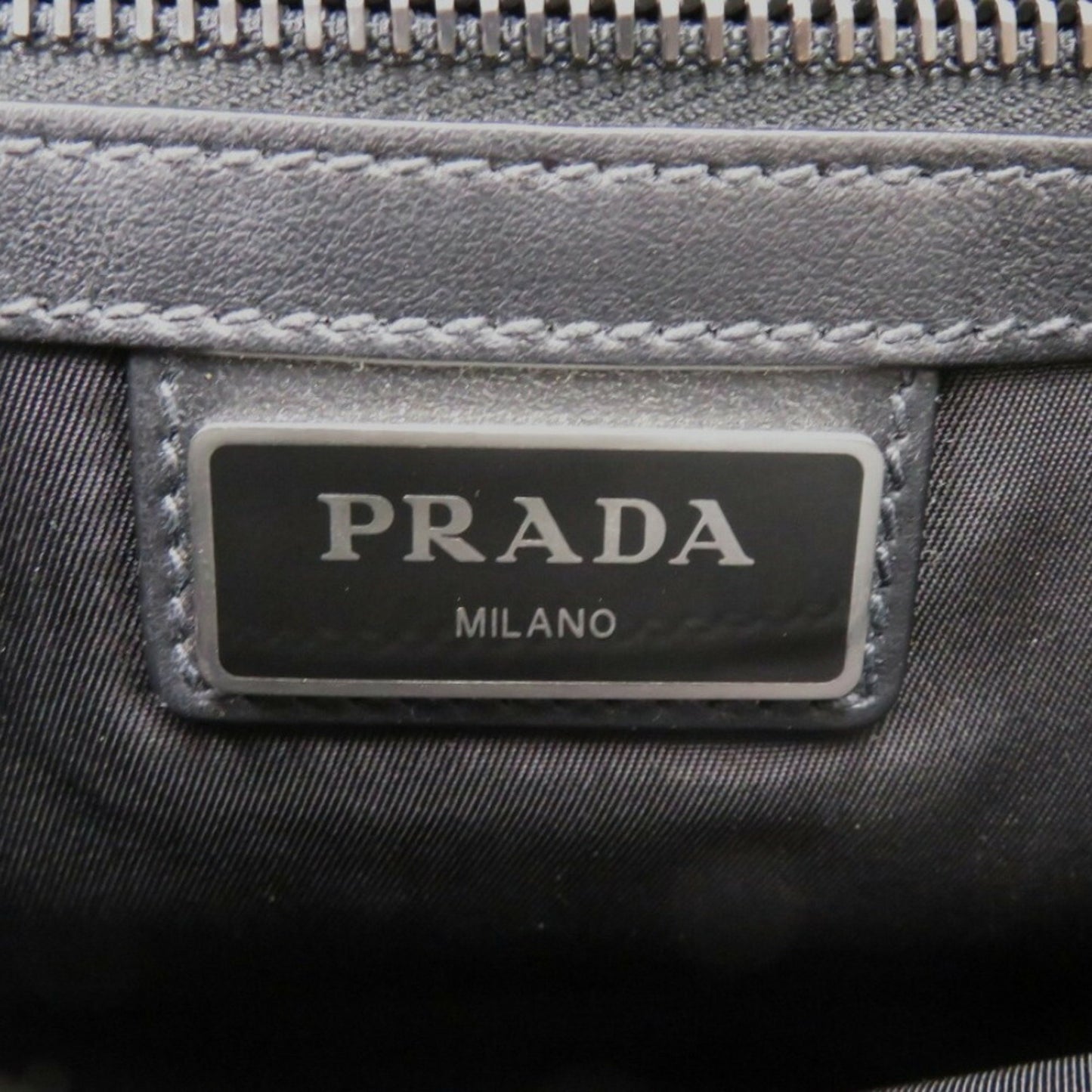 Prada, Black, Leather, shoulder