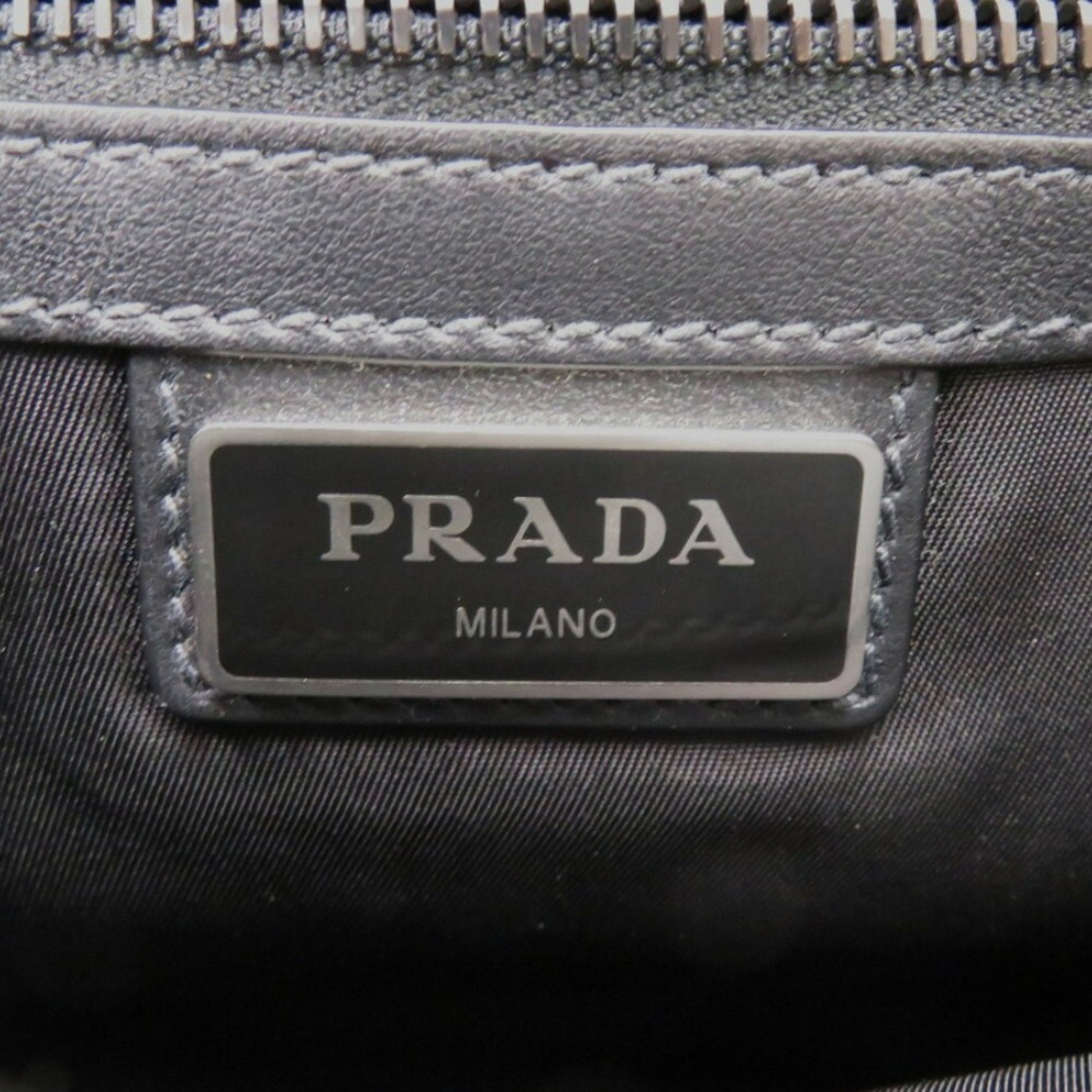 Prada, Black, Leather, shoulder