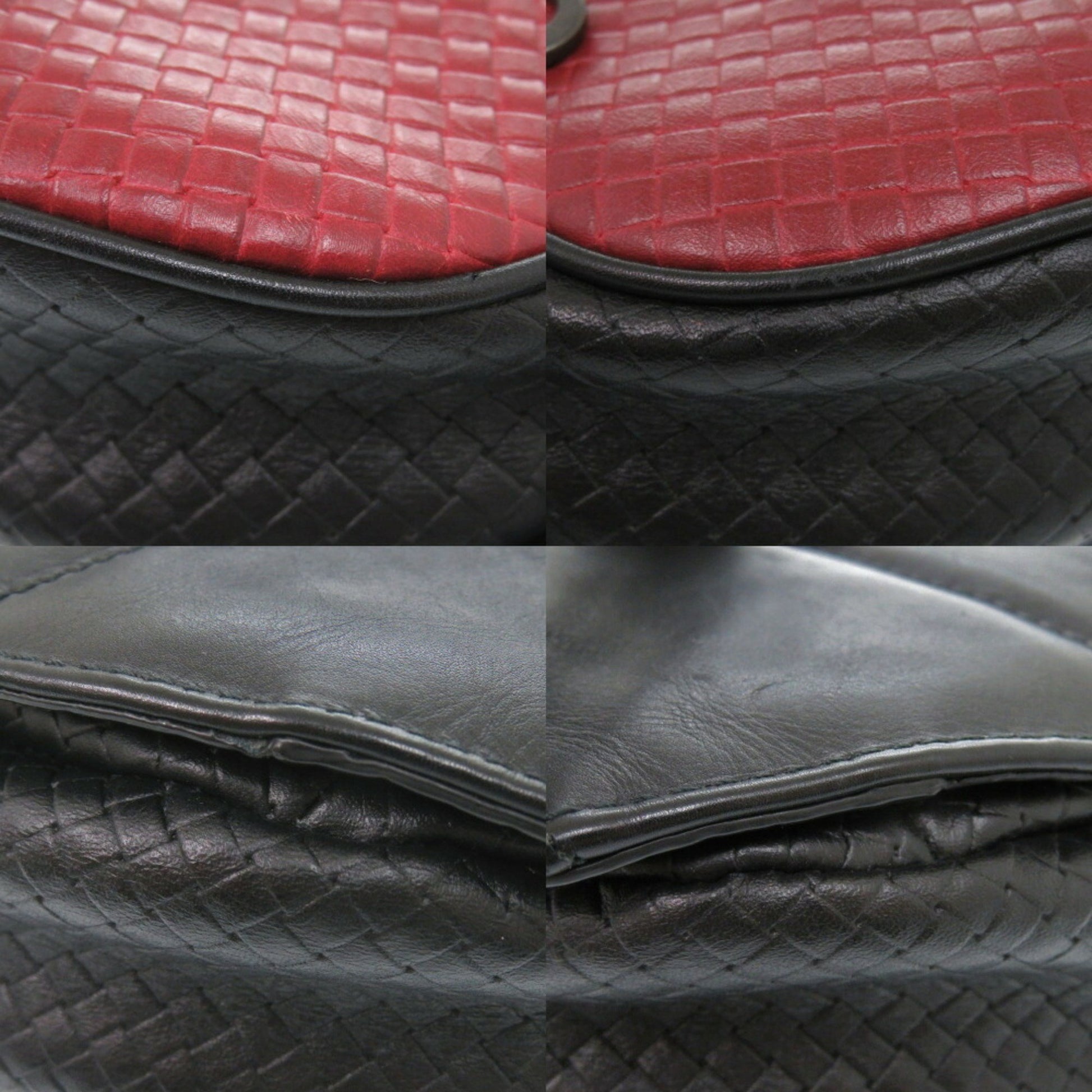 Bottega Veneta Intrecciato, Black, Leather, shoulder