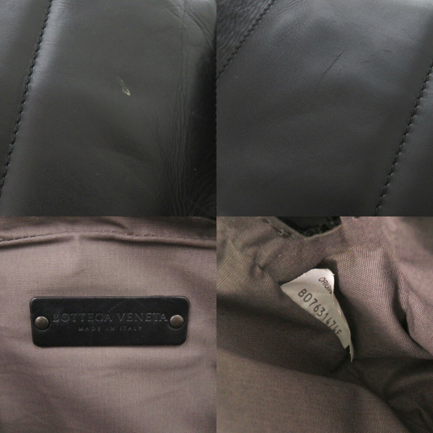 Bottega Veneta Intrecciato, Black, Leather, shoulder