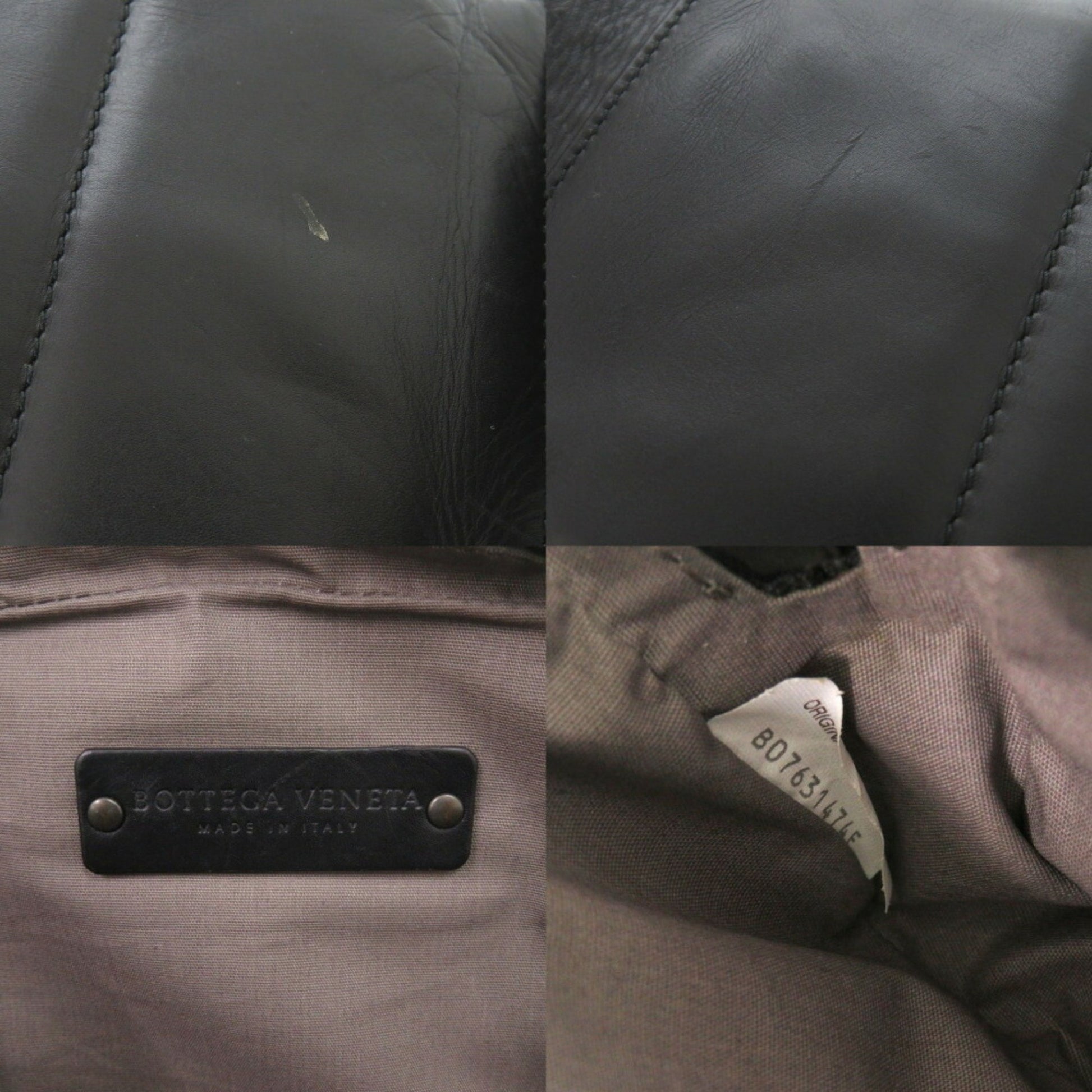 Bottega Veneta Intrecciato, Black, Leather, shoulder