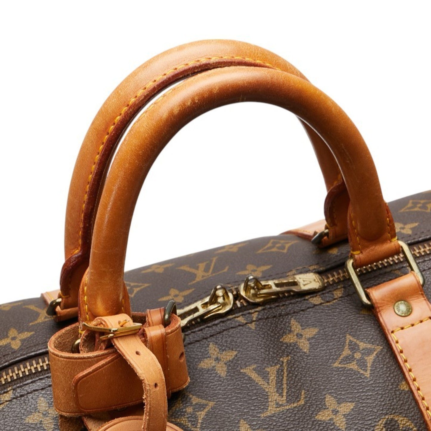 Louis Vuitton Keepall 55, Brown, Canvas, travel