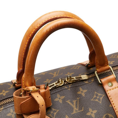 Louis Vuitton Keepall 55, Brown, Canvas, travel