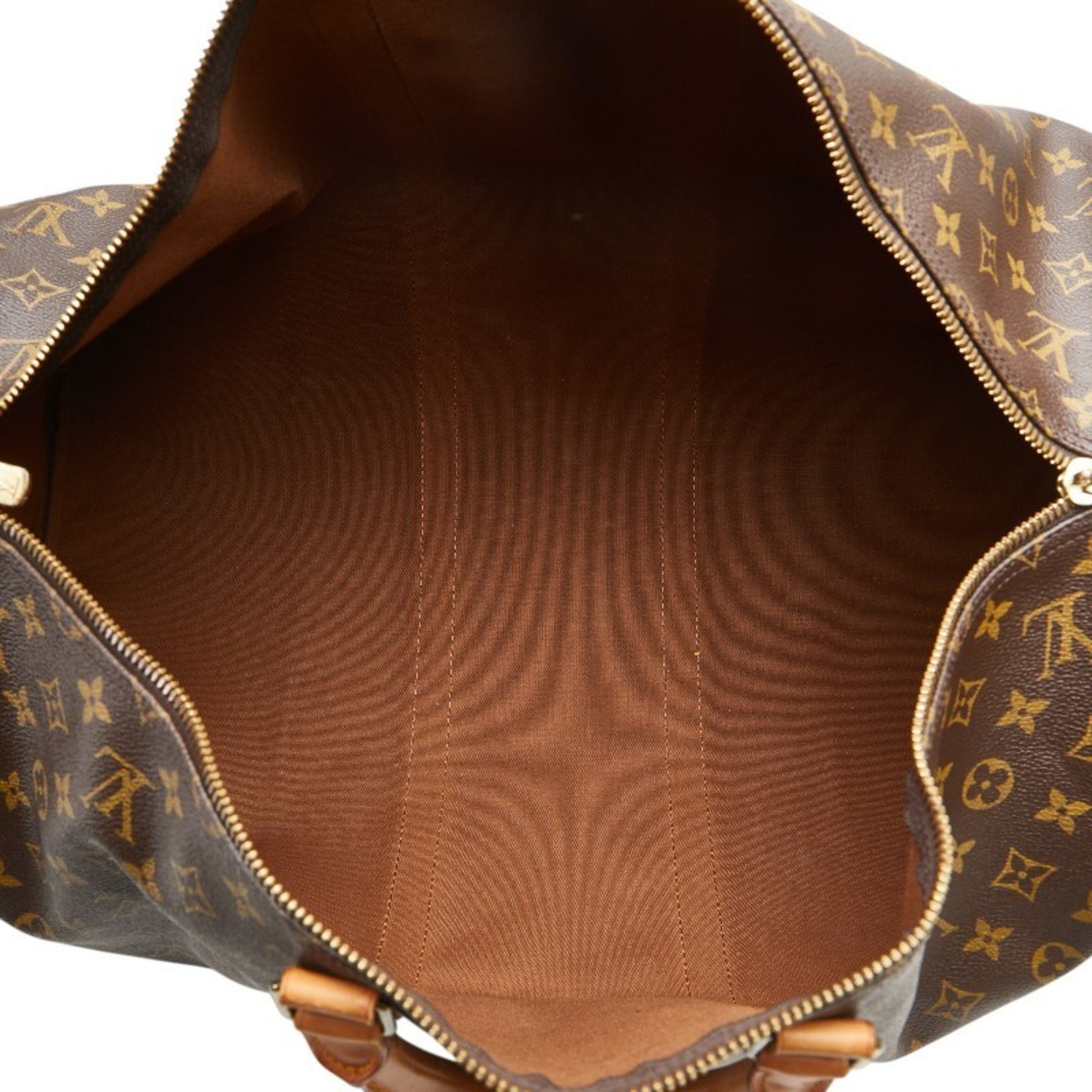 Louis Vuitton Keepall 55, Brown, Canvas, travel