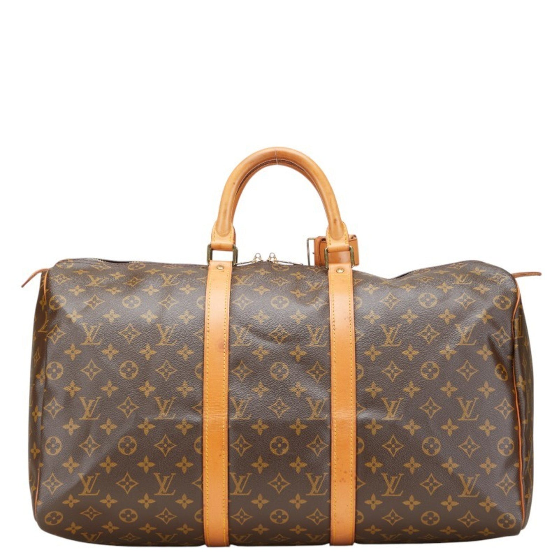 Louis Vuitton Keepall 50, Brown, Canvas, travel