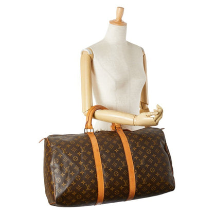 Louis Vuitton Keepall 50, Brown, Canvas, travel