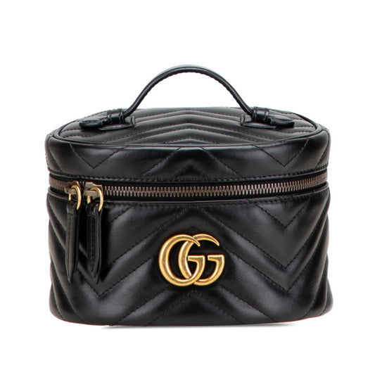 Gucci Marmont, Black, Leather, handbag