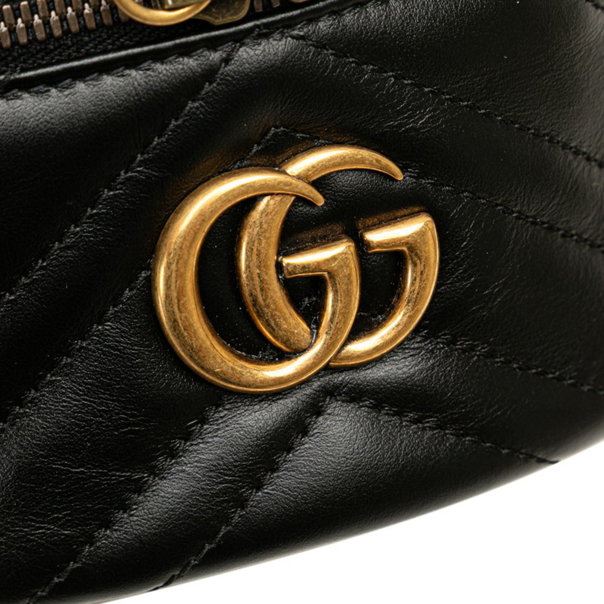 Gucci Marmont, Black, Leather, handbag
