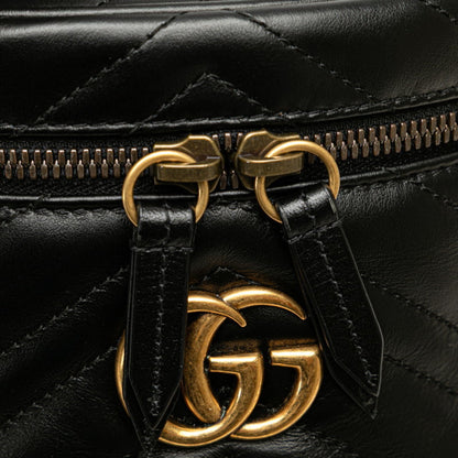 Gucci Marmont, Black, Leather, handbag