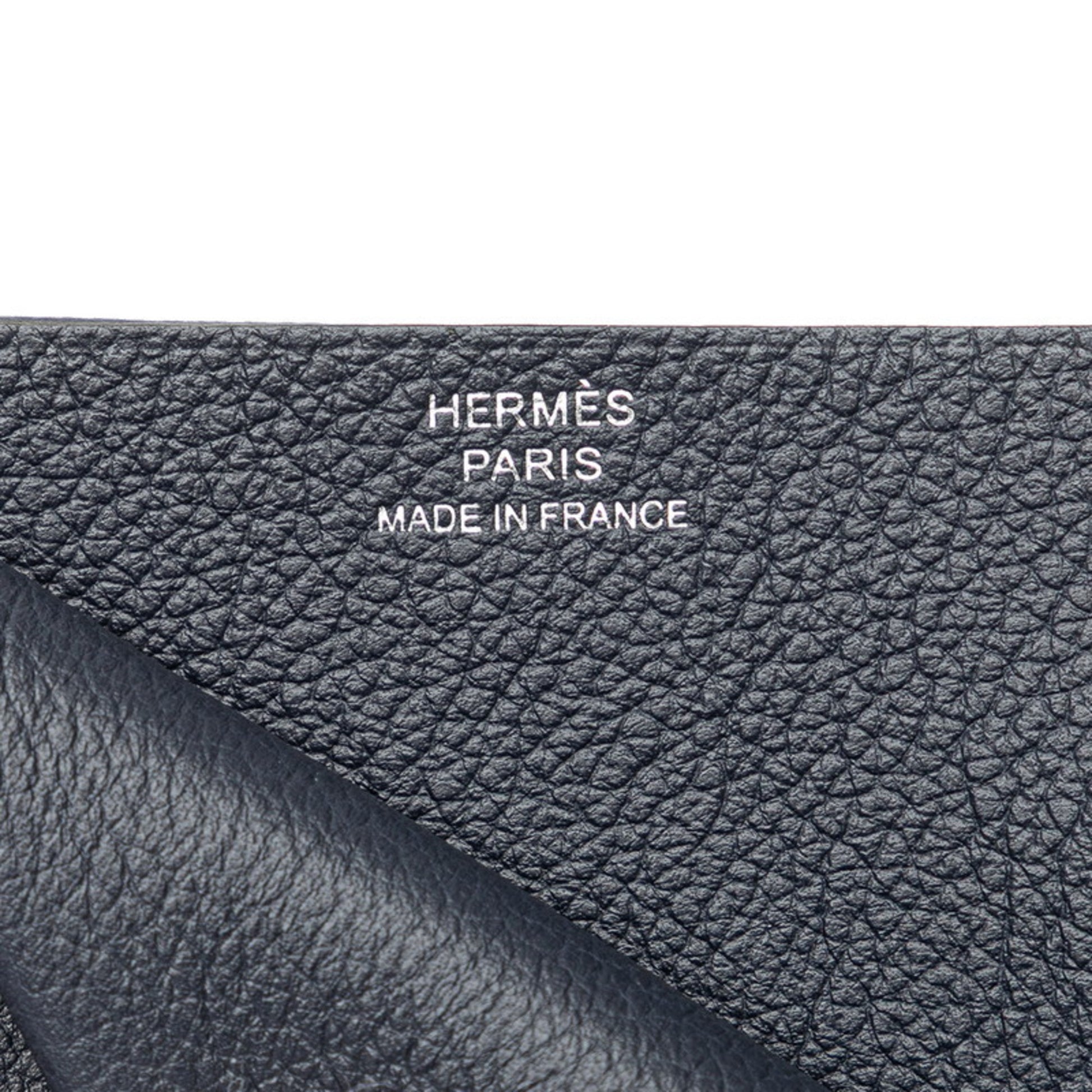 Hermès H, Navy, Leather, wallet