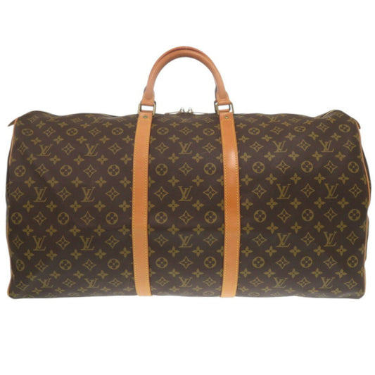 Louis Vuitton Keepall 60, Brown, Canvas, travel